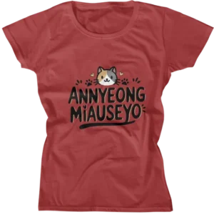 Camiseta Baby Look - Annyeong Miauseyo