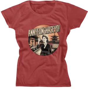 Camiseta Baby Look - Annyeonghaseyo 01