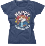 Camiseta Baby Look - Happy Running Wild
