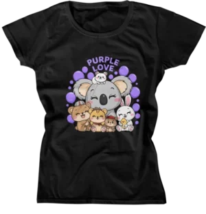 Camiseta Baby Look - Purple Love